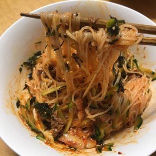 食欲そそる❤そーめんで韓国ビビン麺